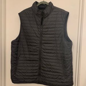 London Fog micro houndstooth light puffy vest